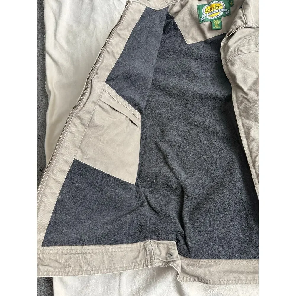 Cabela's Canvas Fleece Lined Vest Size Medium